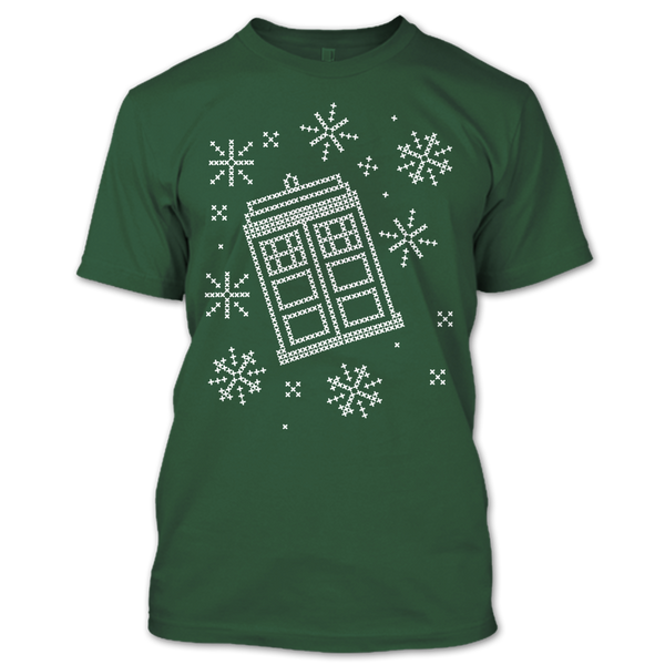 A black t-shirt with the shopify logo