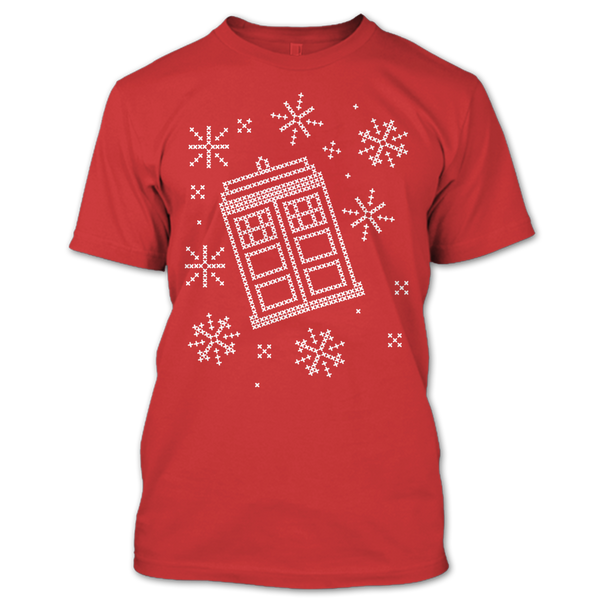 A black t-shirt with the shopify logo