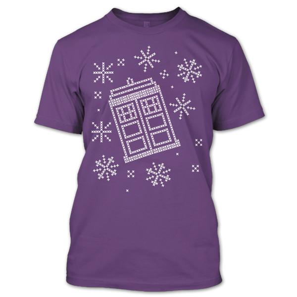 A black t-shirt with the shopify logo