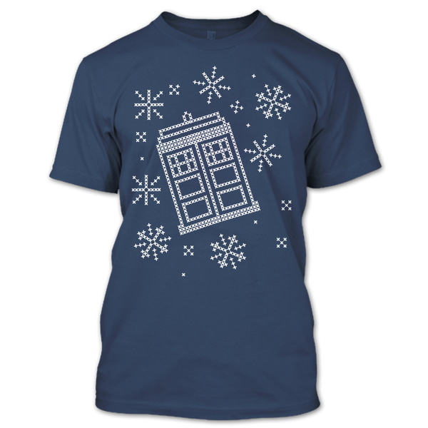 A black t-shirt with the shopify logo