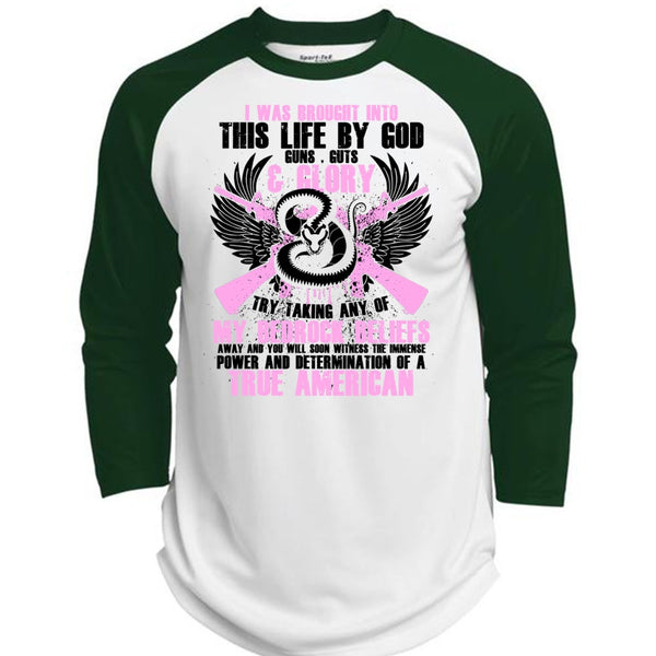 God Guns T Shirt, I Love Gunning T Shirt, Awesome T-Shirts  (Polyester Game Baseball Jersey)
