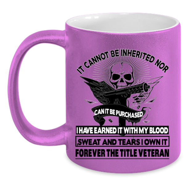 Cool Veteran Coffee Mug, The Title Veteran Accent Mug