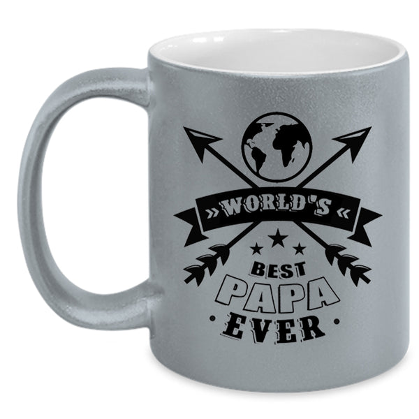 Best Dad Ever Coffee Mug, World's Best Papa Ever Accent Mug