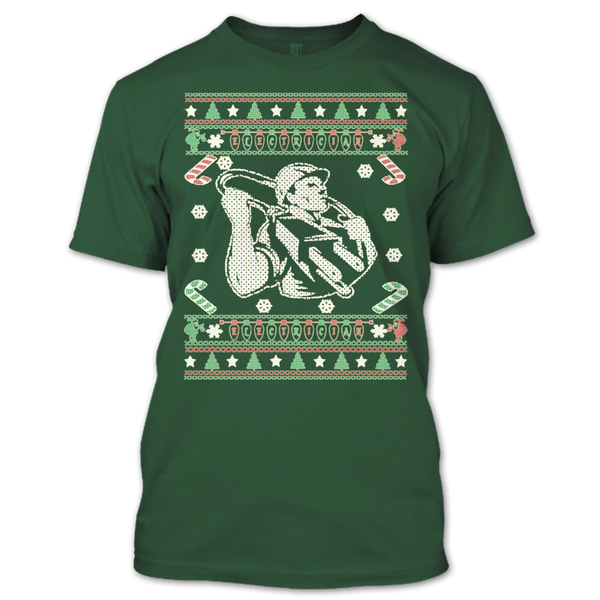 A black t-shirt with the shopify logo