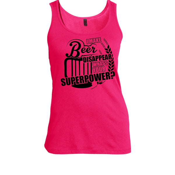 I Make Beer Disapear T Shirt, Coolest Beer Drinker Tank Top
