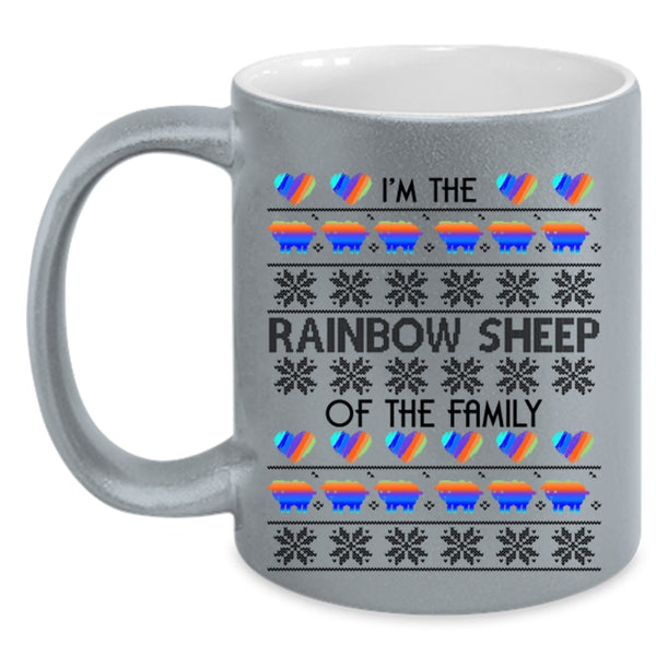Christmas Coffee Mug, I'm The Rainbow Sheep Of The Family Accent Mug