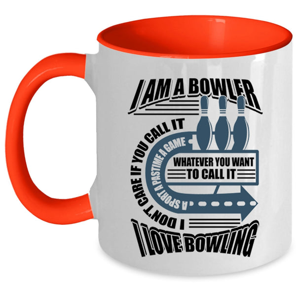 I Love Bowling Coffee Mug, I Am A Bowler Accent Mug