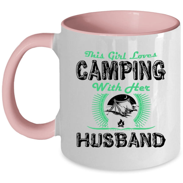 This Girl Loves Camping With Her Husband Cup, Marry Mug