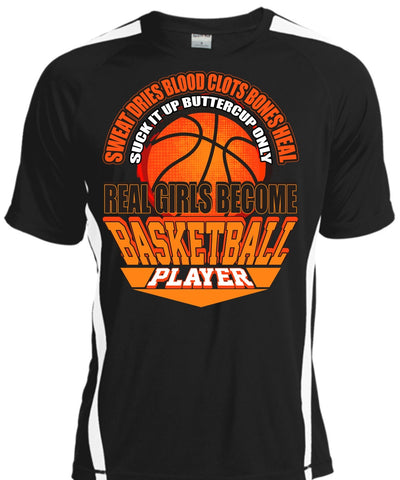 A black t-shirt with the shopify logo