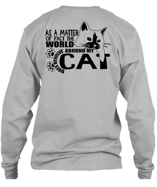 World Does Revolve Around My Cat T Shirt, I Love Cat T Shirt