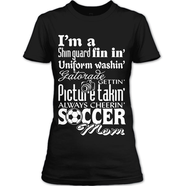 A black t-shirt with the shopify logo