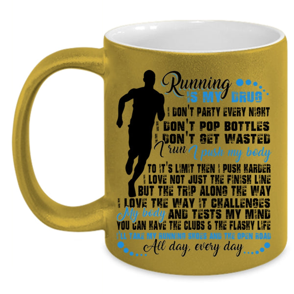 Funny Gift For Runners Coffee Mug, I Love Running Accent Mug