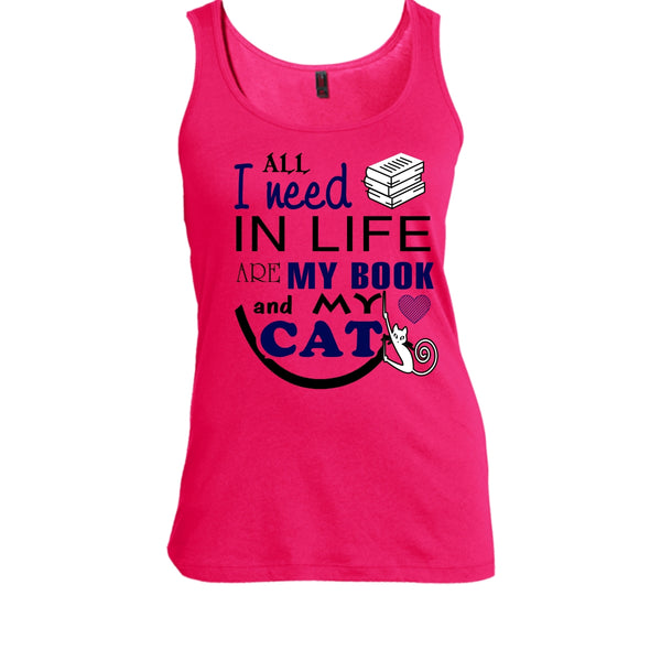 All I Need In My Life Are Book And Cat Shirt, I Love My Cat Shirt