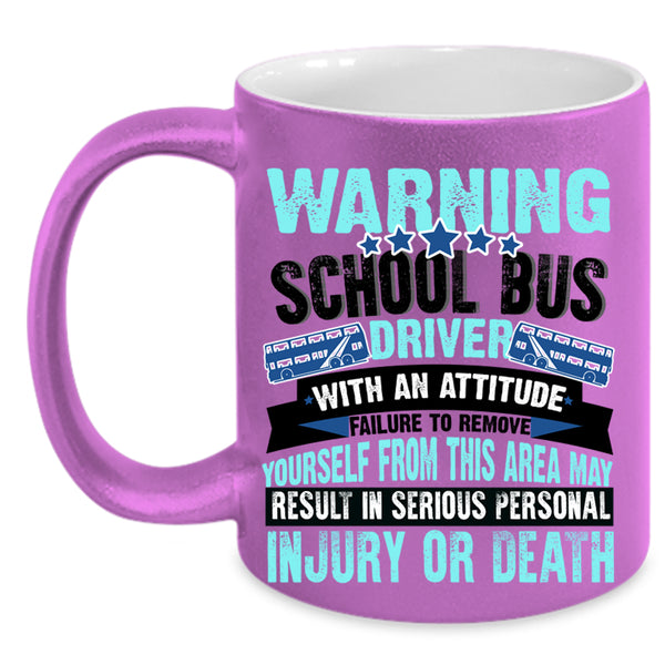 Funny School Bus Driver Coffee Mug, School Bus Driver Accent Mug
