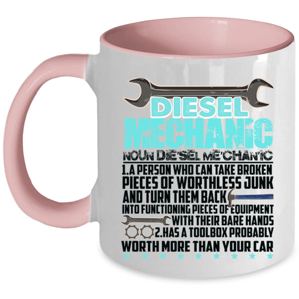 Funny Diesel Mechanic Coffee Mug, Diesel Mechanic Accent Mug