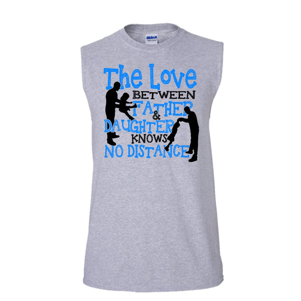 The Love Between Father & Daughter T Shirt, Father And Daughter T Shirt, Awesome t-shirts (Men's Cotton Sleeveless)