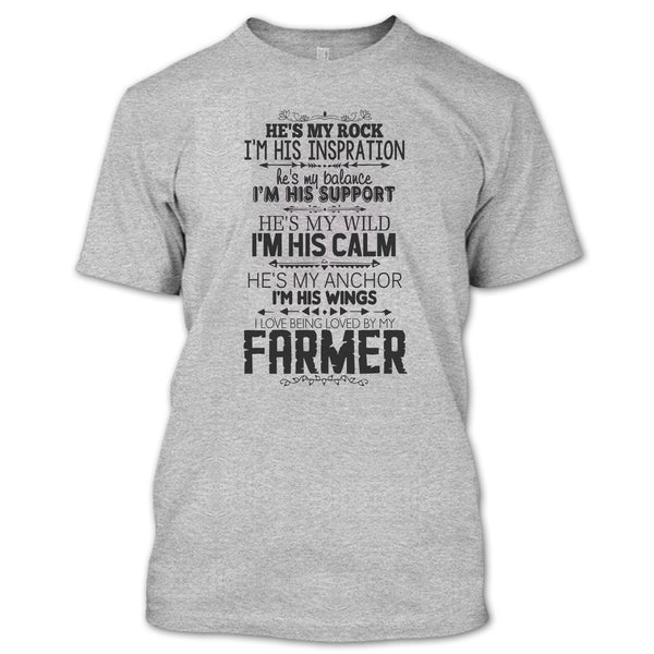 He Is My Rock T Shirt, Coolest Farmer T Shirt