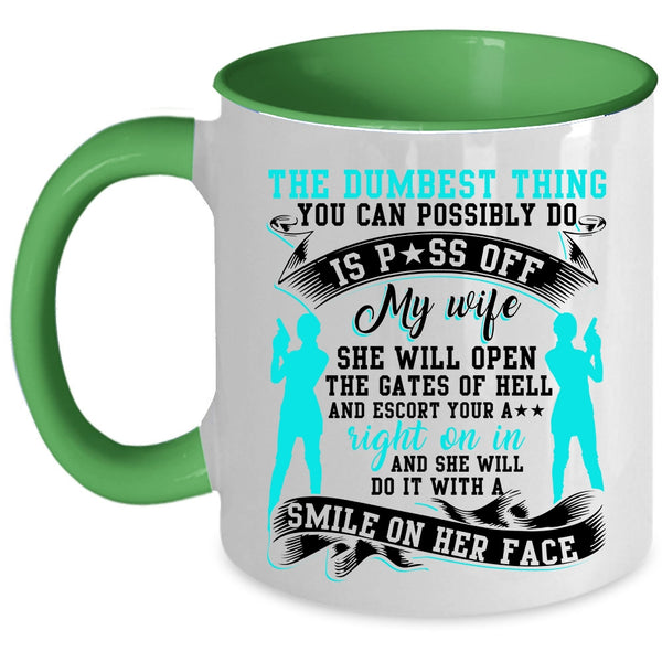 Cool Gift For My Husband Coffee Mug, My Wife Accent Mug