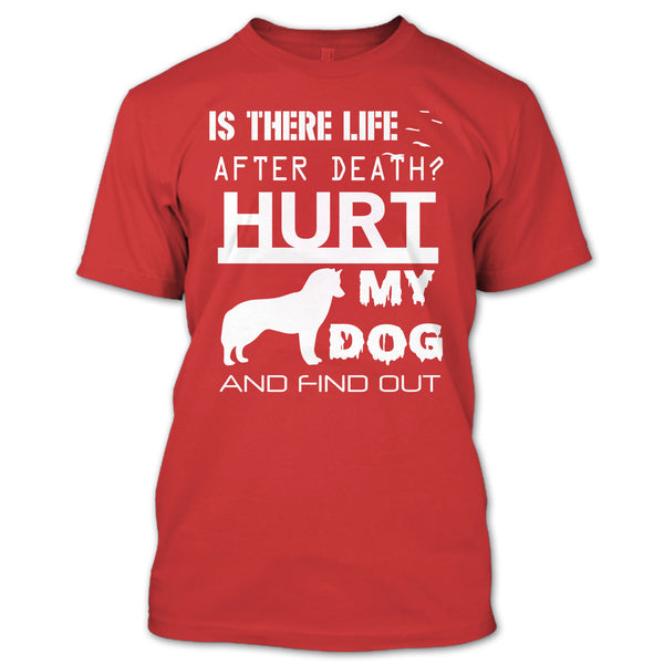 Is There Life After Death T Shirt, Hurt My Dog And Find Out T Shirt