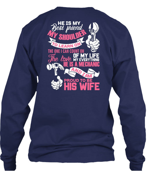 Proud To Be His Wife T Shirt, He Is My Best Friend T Shirt