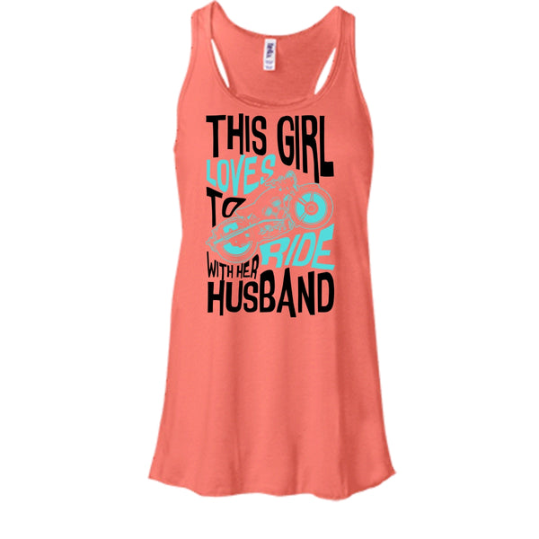 This Girl Loves To Ride With Her Husaband T Shirt, Rider Partners T Shirt, Awesome t-shirts