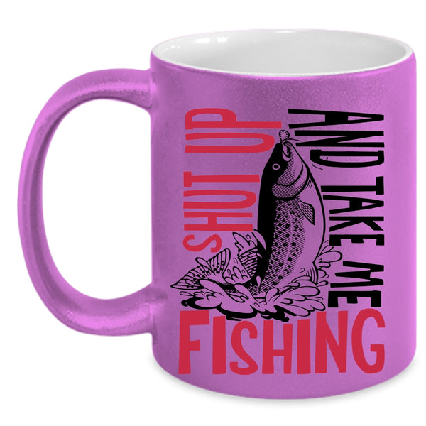 Best Gift For Fisher Coffee Mug, Take Me Fishing Accent Mug
