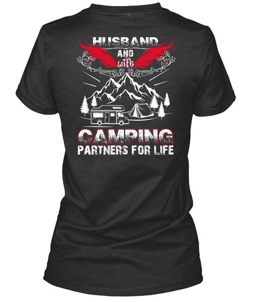 Husband And Wife Camping Partners For Life T Shirt, Being A Husband T Shirt
