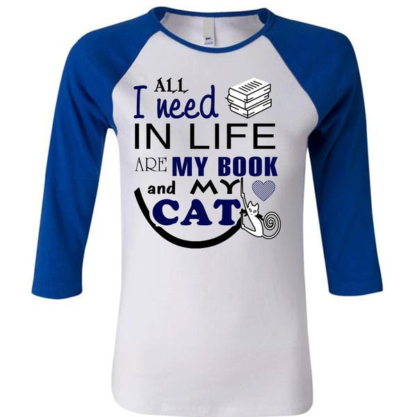 All I Need In Life Are My Book And My Cat T Shirt, I Love Cat T Shirt, Cool Pets T Shirt