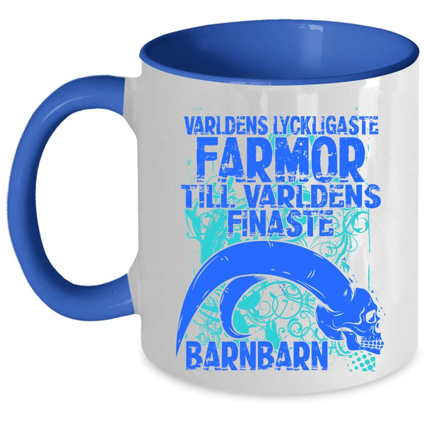 Cool Grandmas Coffee Mug, Varldens Lyckligaste Farmor Accent Mug