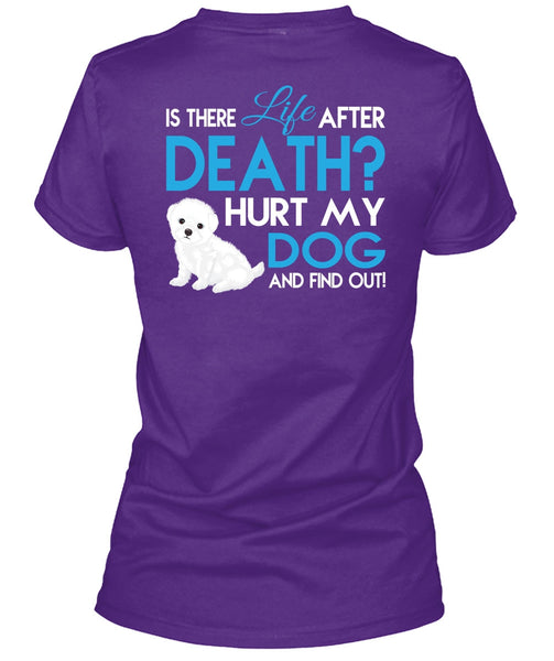 Hurt My Dog And Find Out T Shirt, Is There Life After Death T Shirt