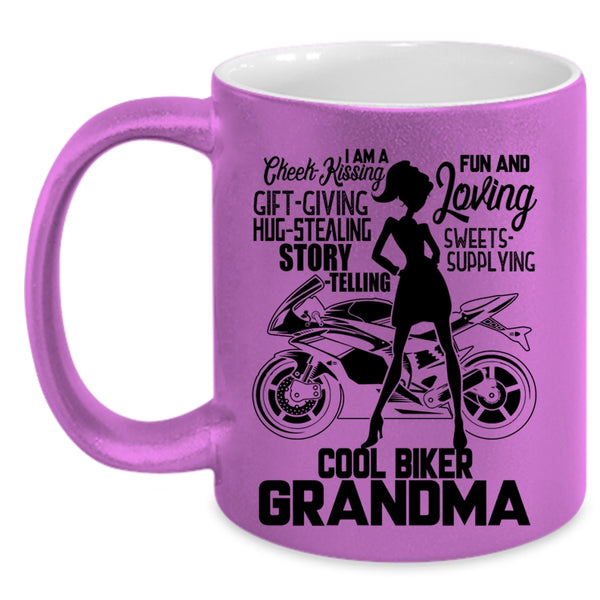 Cool Biker Grandma Coffee Mug, I Am A Cool Biker Grandma Accent Mug