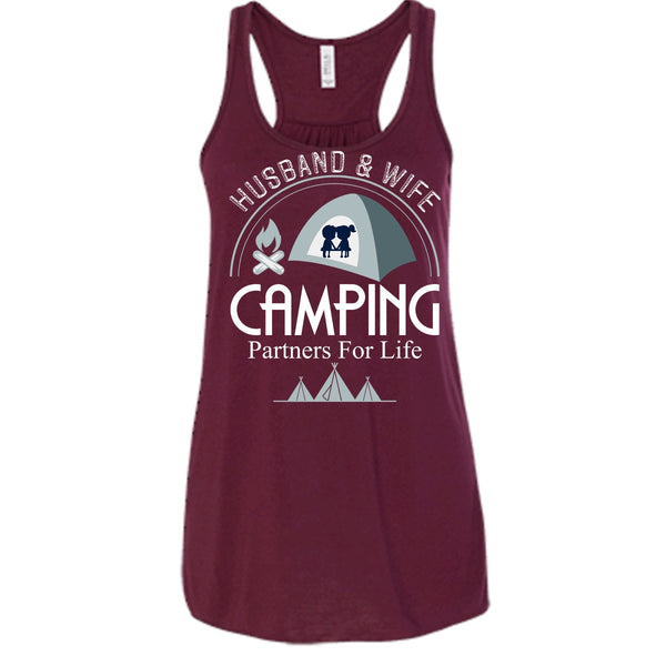 Husband & Wife T Shirt, Camping Partners For Life T Shirt, Cool T Shirt