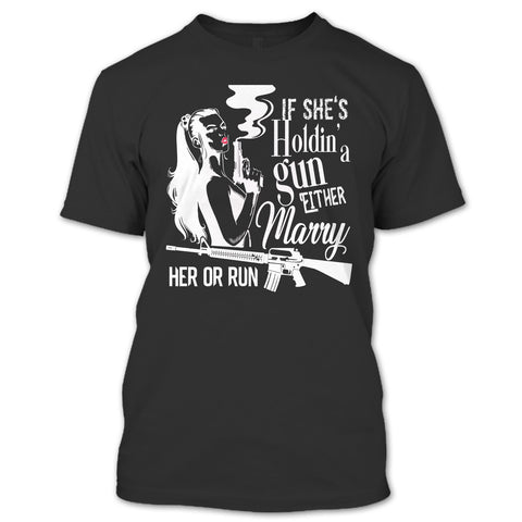 A black t-shirt with the shopify logo