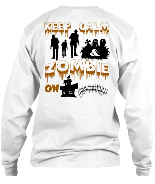Keep Calm Zombie On T Shirt, Wait For Halloween T Shirt