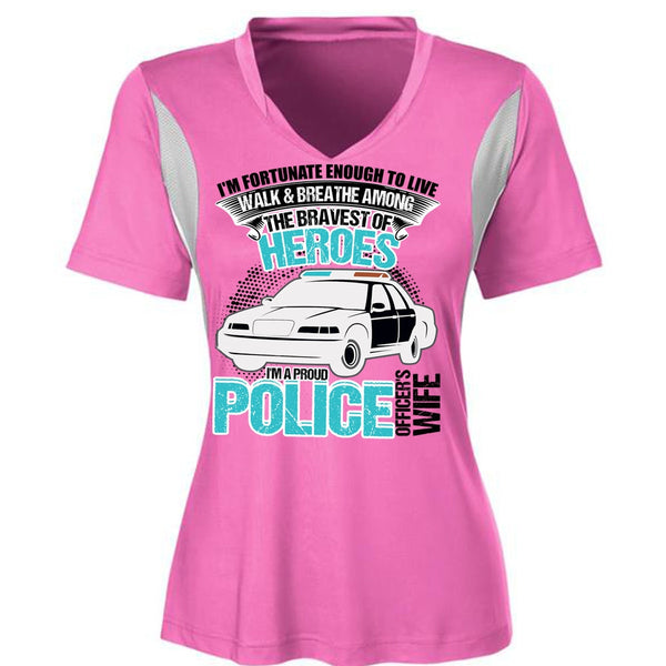 I'm A Proud Police Officer's Wife T Shirt, I Love Police T Shirt, Awesome T-Shirts