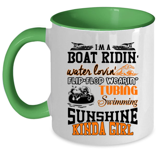 I'm A Swimming Sunshine Kinda Girl Coffee Mug, I'm A Boat Riding Accent Mug