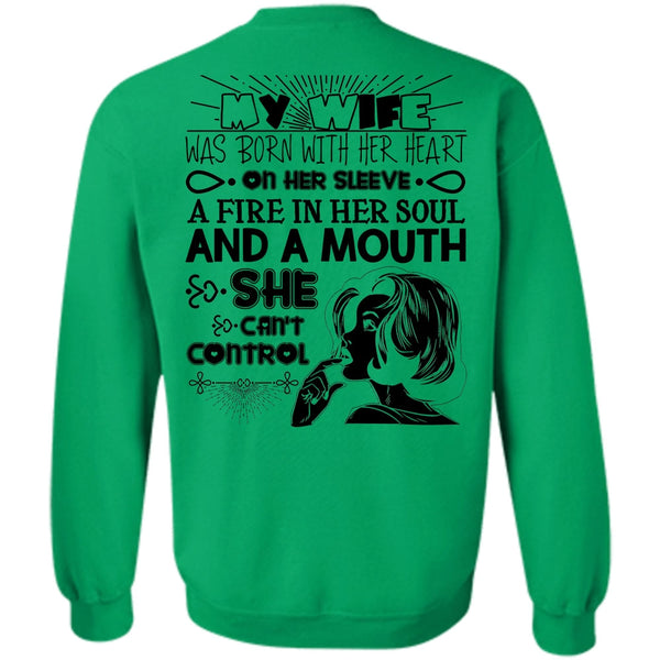 I Love Wife T Shirt, My Wife Was Born With Her Heart Sweatshirt