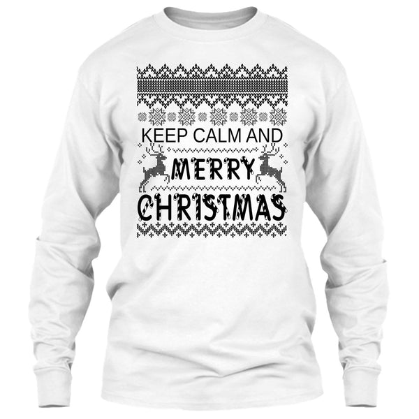 Keep Calm And Merry Christmas T Shirt, Merry Christmas Gift T Shirt