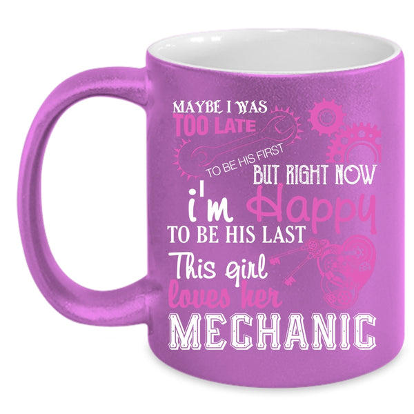 This Girl Loves Her Mechanic Coffee Mug, Cute Mechanic's Wife Coffee Cup
