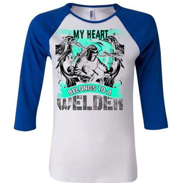 My Heart Belongs To A Welder T Shirt, I Love Welder T Shirt, Awesome T-Shirts