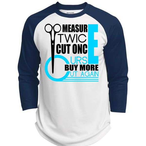 Measur Twice Cut Once T Shirt, I Love Hair Stylist T Shirt, Awesome T-Shirts  (Polyester Game Baseball Jersey)