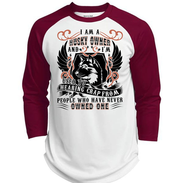 I Am A Husky Owner T Shirt, I Love Husky T Shirt, Awesome T-Shirts  (Polyester Game Baseball Jersey)