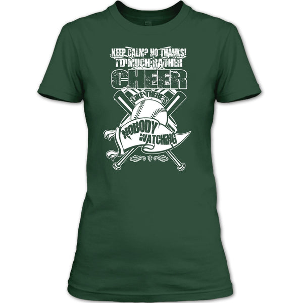 I'd Much Rather Cheer T Shirt, I'm A Baseball Player T Shirt