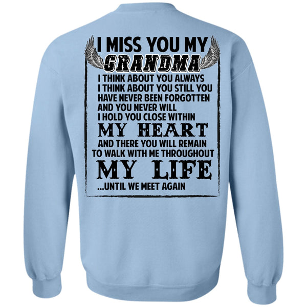 I Love Nana T Shirt, I Miss You My Grandma Sweatshirt