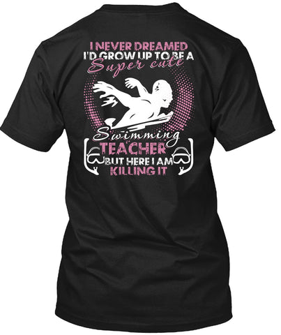 A black t-shirt with the shopify logo