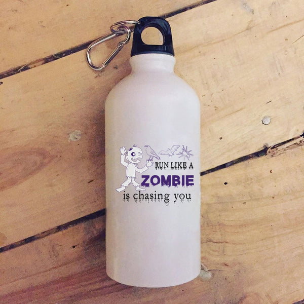 Run Like A Zombie Is Chasing You 20 oz Stainless Steel Bottle,Funny Halloween Outdoor Sports Water Bottle