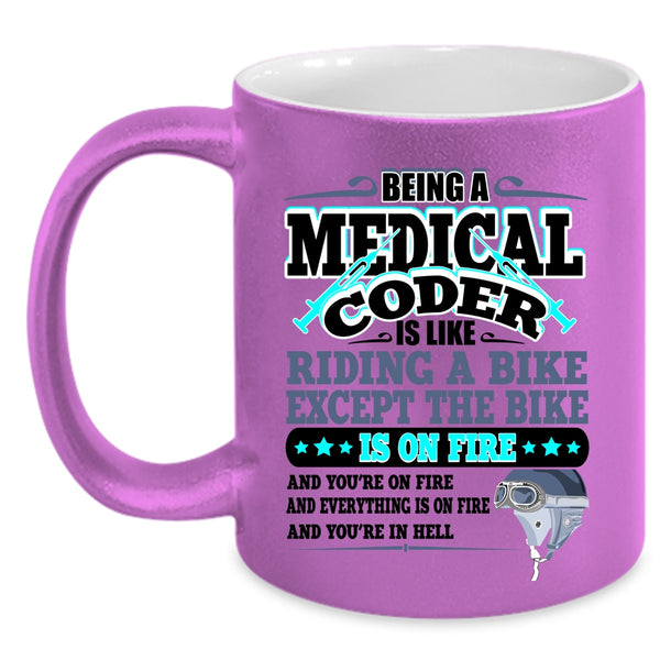 Awesome Medical Coder Coffee Mug, Being A Medical Coder Accent Mug