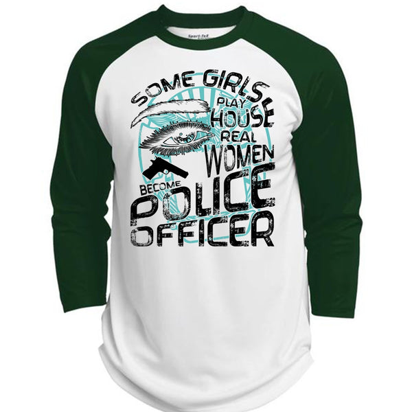 Become Police Officer T Shirt, I Love Police T Shirt, Awesome T-Shirts  (Polyester Game Baseball Jersey)