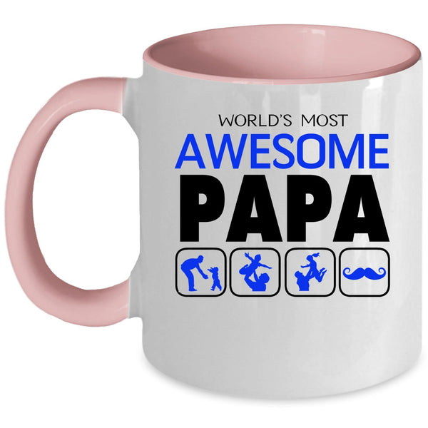 Awesome Papa Coffee Mug, World's Most Awesome Papa Accent Mug