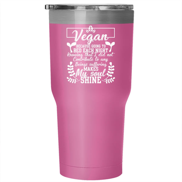 Vegan Tumbler 30 oz Stainless Steel, Cute Gift For Vegan Travel Mug